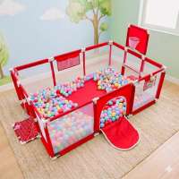 Baby Playpen 4×6 Feet basket+golf with 50 Balls & Waterproof Foam Mat  Code: P0625