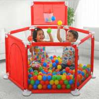 6 Surface 146CM Elephant Baby Playpens Children Place Fence Kid Activity Gear Safety Protection Toddler Fence with 50 Balls.. P0526